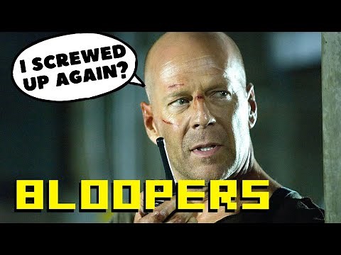 BRUCE WILLIS BLOOPERS COMPILATION. (Moonlighting, Die Hard, Red, The Jackal, Armageddon etc)