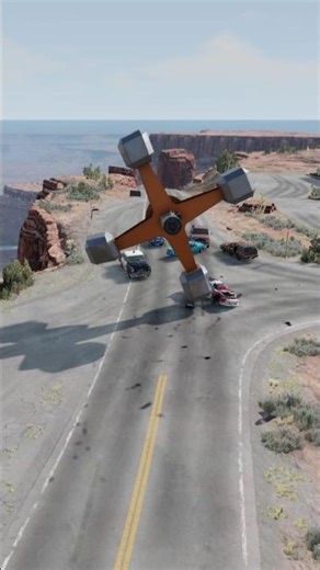 Spinner & Blue Car & Red Car Crashes - Beamng Driver #beamngshorts #beamngdrive #beamng #shorts