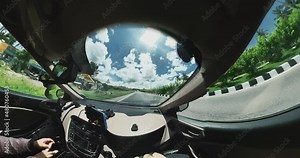POV Driver Seat. Hyperlapse of the Car Moving On a Highway 4K Stock Video