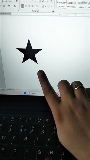 STAR ⭐ Ms word tricks #mstechtricks #shorts #logo #msword #trending #youtubeshorts #star