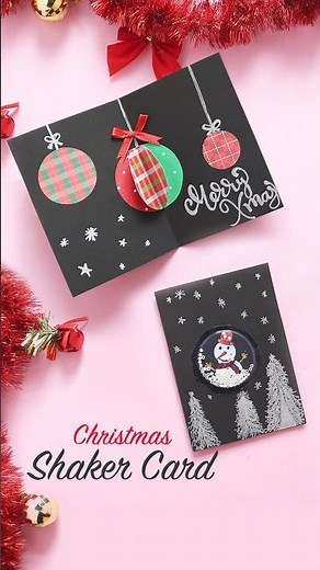 DIY Christmas Shaker Card | Christmas Card Making | Pop up Card Christmas