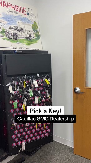Pick a key any key at one of our Cadillac GMC dealerships! #pickakey #pickakeyanykey #carvideos #jeepgladiator #challengerhellcat #gmccanyon #carsontiktok