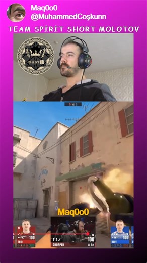 CS2 Dust2 Vitality vs Team Spirit ( Short Molotov ) 🔥