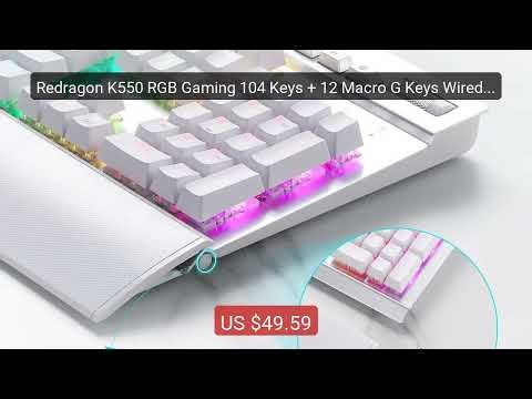 Redragon K550 RGB Gaming 104 Keys + 12 Macro G Keys Wired Mechanica... — Top Rated 2026 | Buy Now!