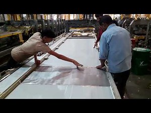 Puff panel production process how to make Insulated sandwich puff panel on foaming press #insulated