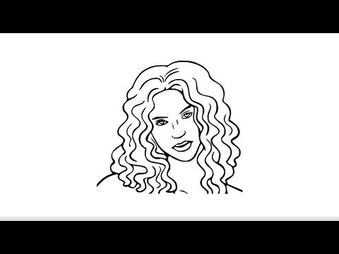 How to Draw Shakira face pencil drawing step by step