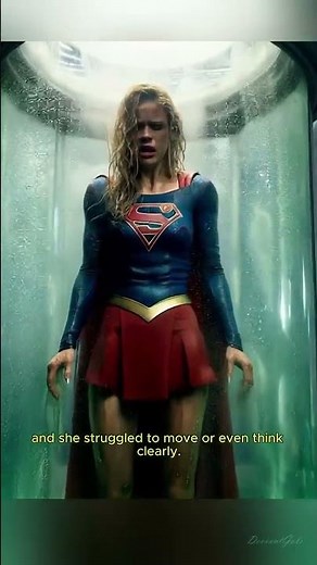 Supergirl in peril (animated) captured in liquid Kryptonite chamber 💚💚💚 #ai #anime #shorts