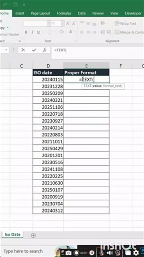 How to format date through text function in excel. #excel #shorts #viral