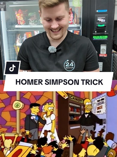 Wir testen Homer Simpsons AUTOMATEN HACK! 😂 #simpsons #automaten #snacks