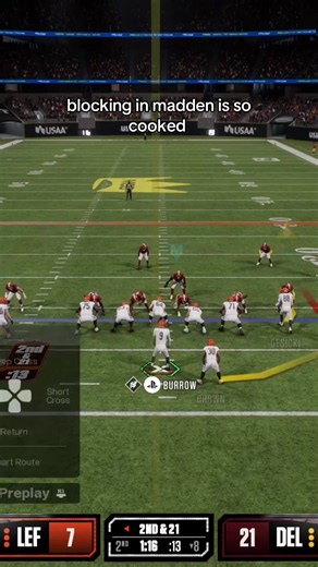 realistic bengals oline #madden #madden27 #maddengameplay (blocking in madden)