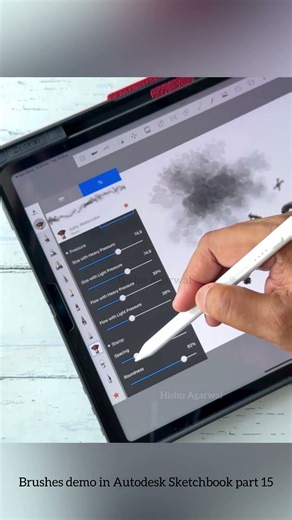 Brush demo in Autodesk Sketchbook part 15 #reels #shortsviral #autodesksketchbook #tutorial #art