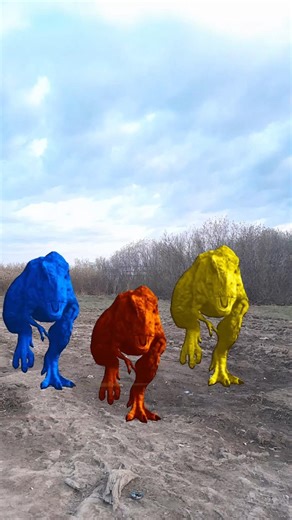 Big Dinosaur chase T-Rex attack part 625 #dinosaur #trending #vfx #viral #youtube #shorts