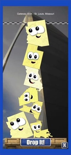 Will it Stack? Level 8 | Stack the States #usstates #educationalgames #games