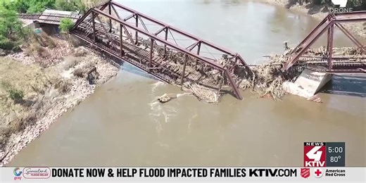 A controlled blast will take place Aug. 16 to demolish the collapsed Big Sioux River rail bridge