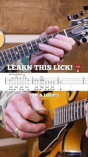 Learn a new mandolin lick on repeat! I made up this Flat 3 Resolve mandolin lick as well as a few others in my recent mandolin Bag O Licks lessons... get a full breakdown of this lick as well as 9 other licks only at www.BanjoBenClark.com🤠 #mandolin #mandolinlessons #banjoben #mandolinist #mandolinlick | Banjo Ben