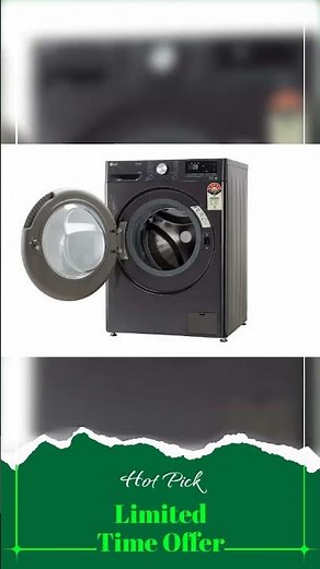 LG FHP1412Z9B 12Kg Front Load Washing Machine, AI Direct Drive™, Platinum Black