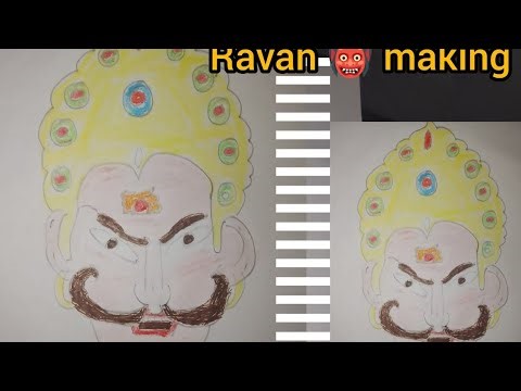 Ravan face making || ravan face sketch | ravan 2025 || Dussehra Ravan making 2025 ||