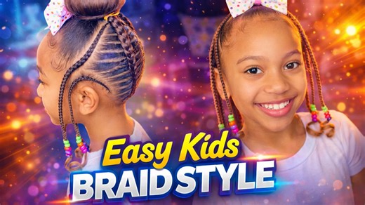 Easy kids braid style for a neat and cute look