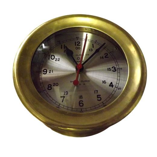Vtg Large Bell Clock Co. Brass Ship’s Clock Quartz 24-hour Dial See Video Works - Etsy