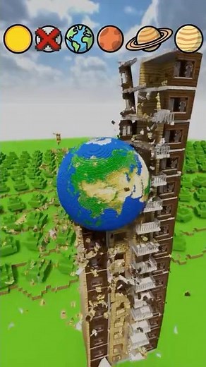 SUN GRAVITY vs MINECRAFT TOWER
