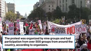 Thousands of protesters gather in DC to call for a cease-fire in Gaza