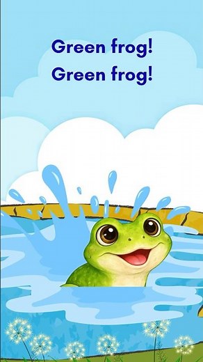 Green Frog! Hop Hop Hop! | Frog Song for Kids #shorts