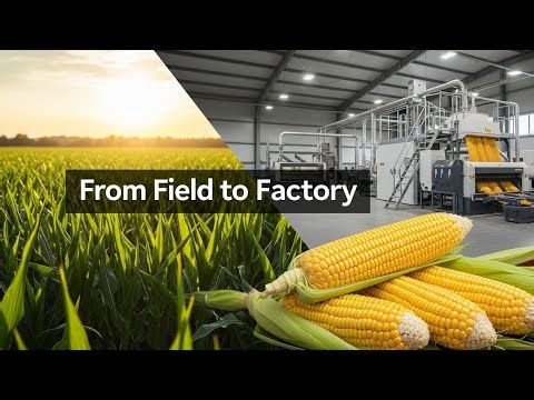 How Corn Is Processed in Factory | From Field to Finished Products