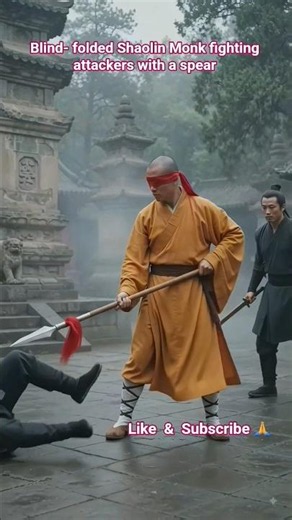 Blind- folded Shaolin Monk Fighting #shaolinkungfu #shaolinmonk #kungfufight #martialarts #karate