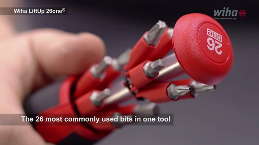 Wiha Screwdriver with bit magazine LiftUp 26one - 26 tools in one. | Wiha