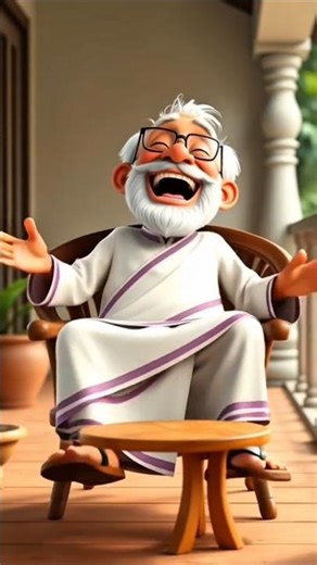 "Dadu Laughing Therapy Session 🤣☕"#capachino #ai #dadu