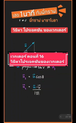 การโปรเจคชันเวกเตอร์: วิธีง่ายๆ ใน 1 นาที