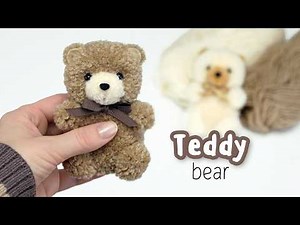 🧸 Diy Cute Teddy Bear Yarn Pom Pom 🧶 How to Make Teddy Bear with Yarn Without Knitting 🧸