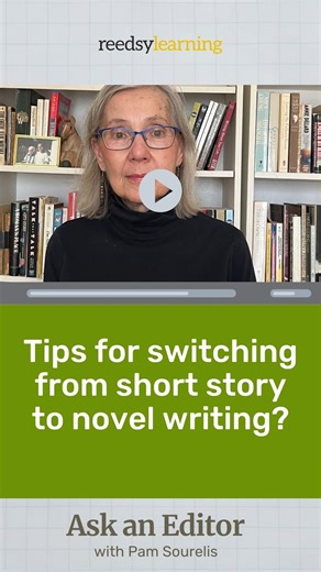 ASK AN EDITOR: Any tips for switching from short story writing to novel writing? ✍️ How do you go from writing short firm fiction to approaching a bigger project like writing a novel? Editor Pam Sourelis shares her advice. Would you like guidance and support while writing your novel? Sign up for our 3-month novel-writing course. Our next cohort starts on April 28th, learn more via the link in our bio. #askaneditor #editingadvice #editingtip #writingadvice | Reedsy | Facebook