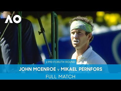 John McEnroe v Mikael Pernfors Full Match | Australian Open 1990 Fourth Round