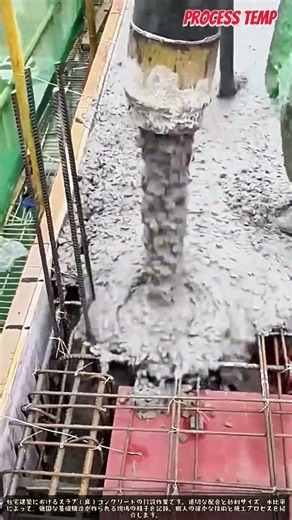 住宅建築のスラブコンクリート打設プロセス #worker #process #construction #concrete #slab