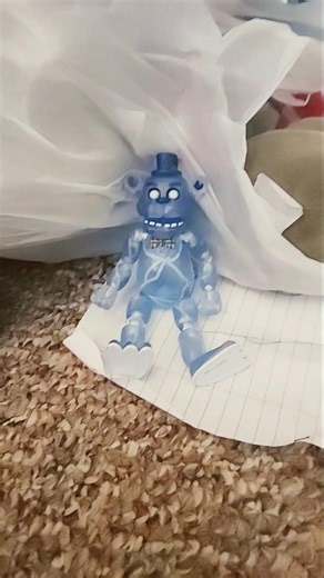 Time loop of funko's action figure of fnaf Freddy frost bear