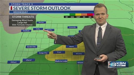 Comfortable Tuesday, severe storm chances Wednesday