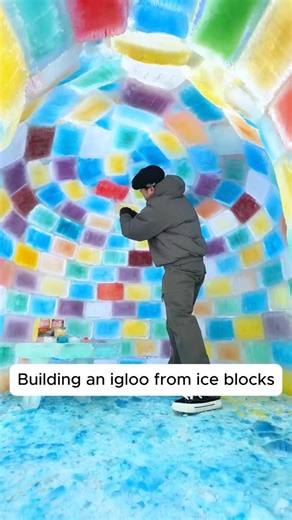 Featured Design | Build a colorful ice igloo using frozen blocks. Simple, fun, and perfect for snowy days. ▶️ | Instagram