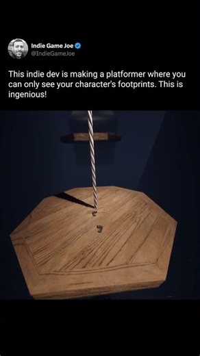 This indie dev is making a platformer where you can only see your character's footprints. #gaming