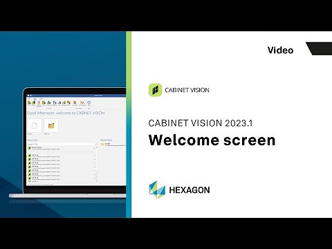 All new welcome screen | CABINET VISION 2023