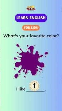 Learn Colors in English | What's Your Favorite Color? | Fun Speaking Practice for Kids