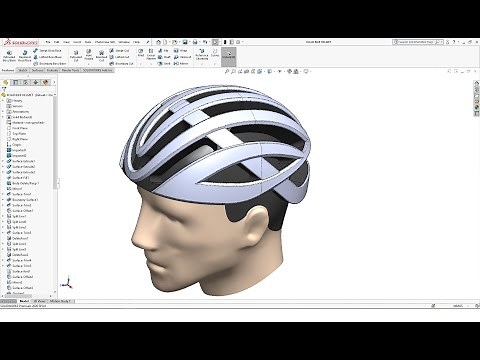 Solidworks Advanced Tutorial Modeling Road Bike Helmets part 1/2