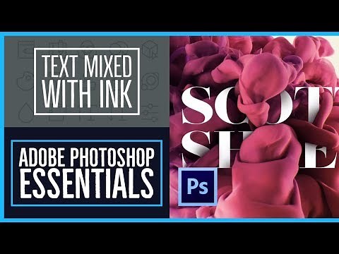 How to get text to interact with ink & plants - Photoshop CC Essentials [37/86]
