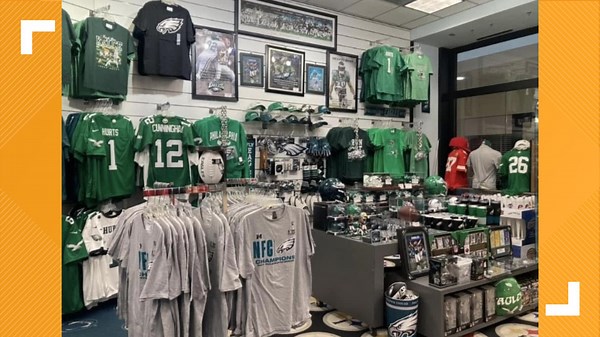 Sportswear stores stock up on fan gear ahead of Super Bowl LIX