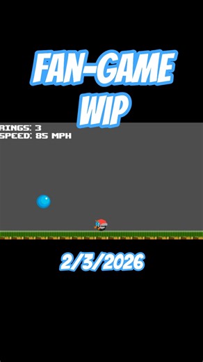 Sonic Action: A Fan-Game WIP (2/3/2026) #gamedev #wip #sonicthehedgehog #devlog #godotengine