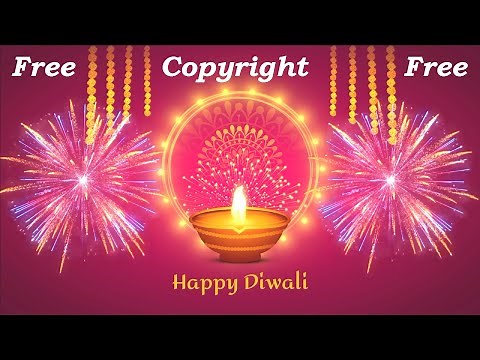 Happy Diwali motion graphics with background music no copyright & royalty free animated video e-card