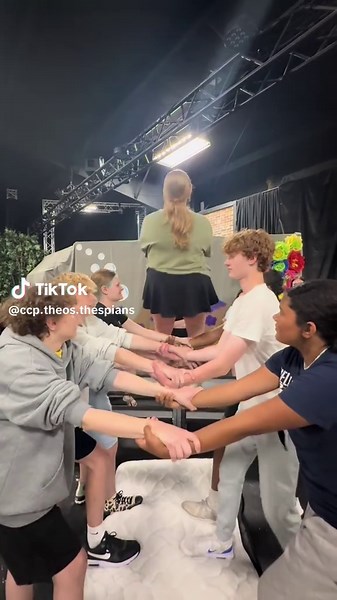 Trust fall practice! #musical #musicaltheatre #communitytheater #theaterkids #theaterkid #jcmo #theatertok #theater #musicaltok #theatretiktok #fyp #childrenstheater #meangirls #meangirlsmusical #trustfall #practicemakesperfect #trust