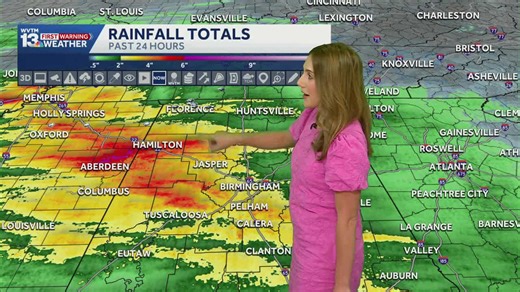 Scattered storms Wednesday with localized flooding. Cooler weather in Alabama's weekend forecast