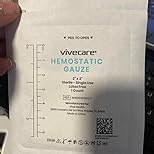 ViveCare Hemostatic Gauze (4"x4") - Quick Clot Dressing to Stop Bleeding - Wound Clotting Bandage Pads for First Aid Kit - Healing for Cuts, Abrasions, Lacerations - Product Made with Chitosan