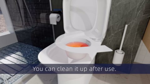 Urine Hats for Toilets, Specimen Collection Pan, 27oz/800cc Universal Toilet Hats to Catch Urine, Pee Urinal Sample Cup Containers for Women and Elderly, Pack of 6